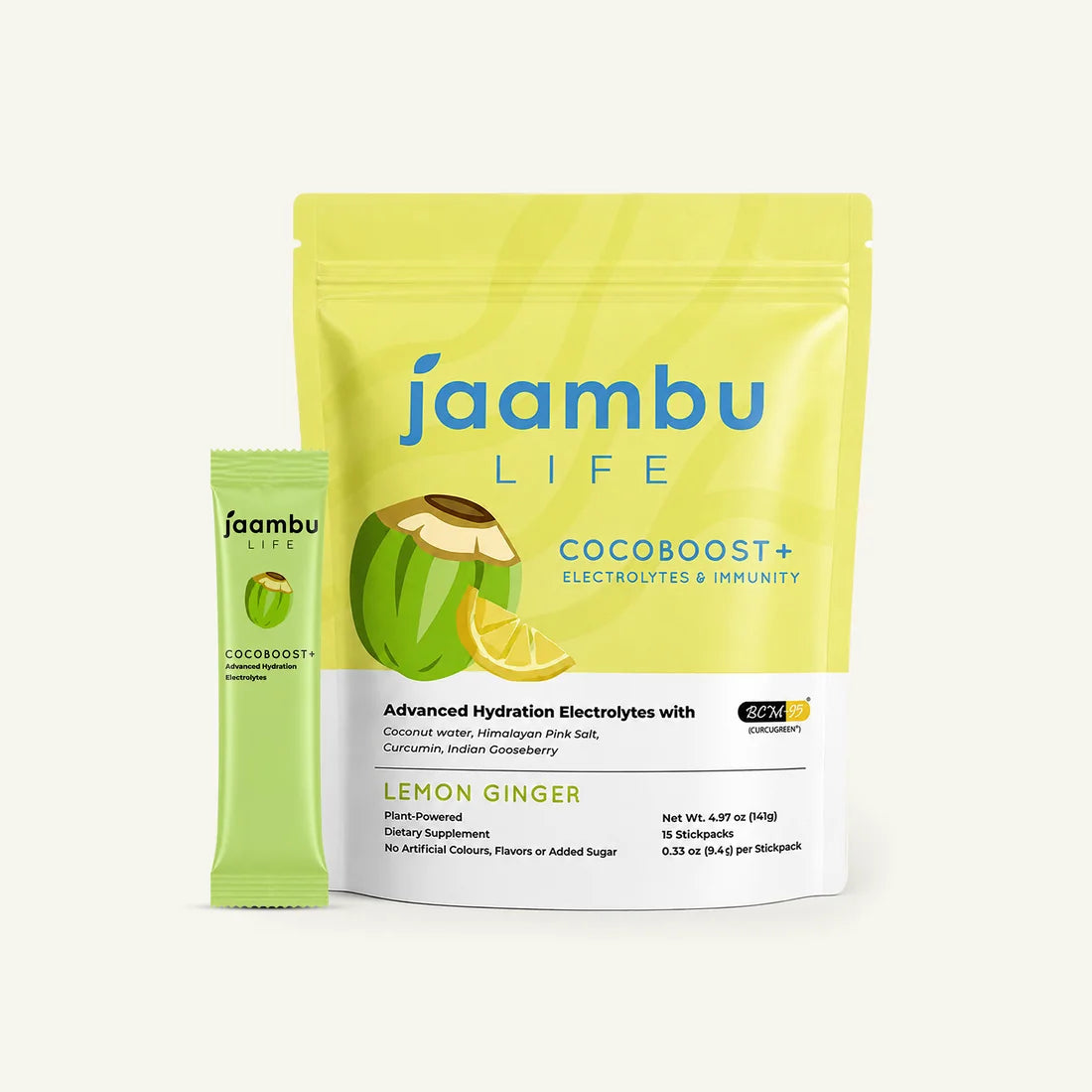 CocoBoost+ Electrolytes & Immunity – Lemon Ginger